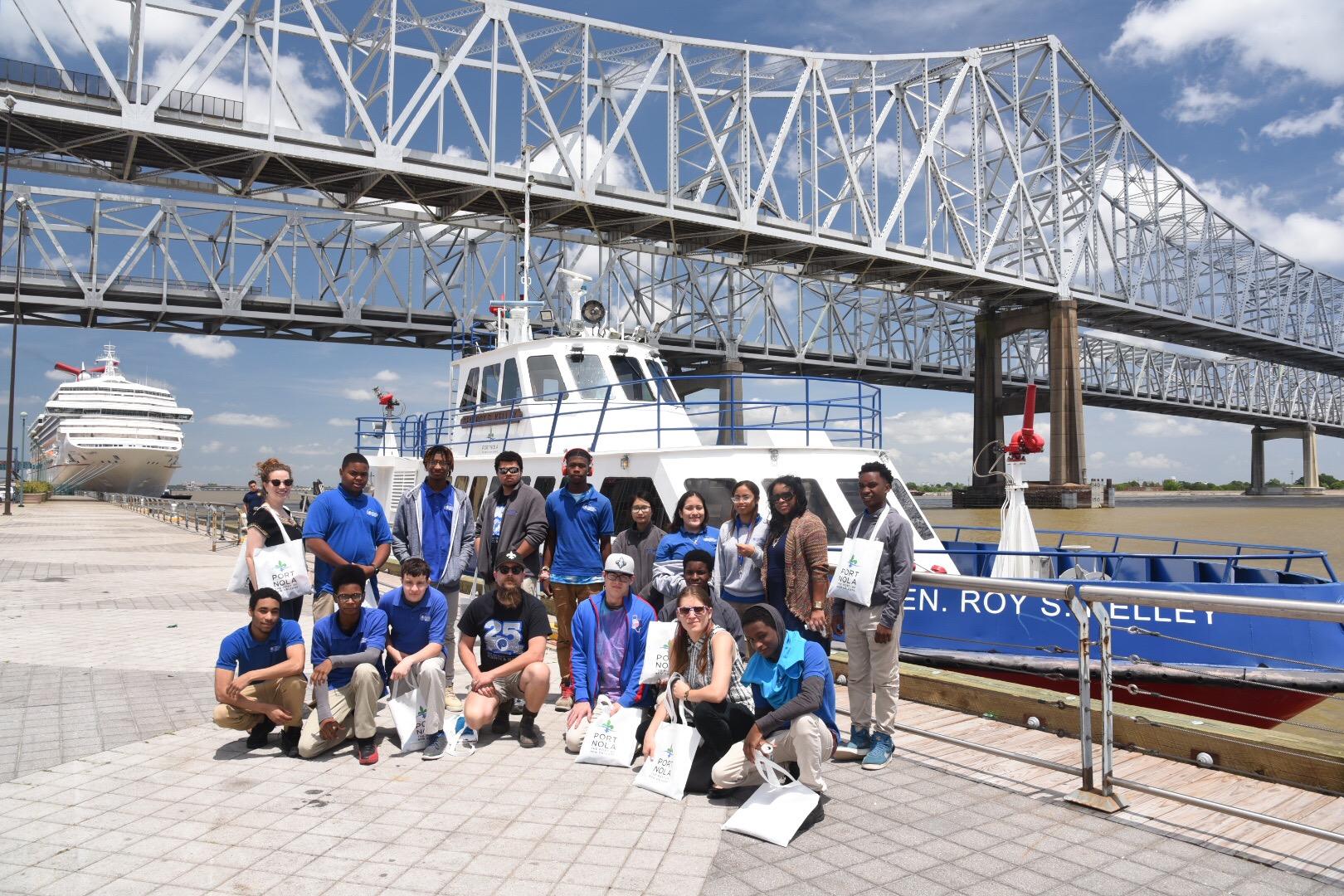 Sci-High students on the Public Boat Tour